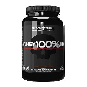 Whey 100% HD Chocolate Com Amendoim Black Skull 900g