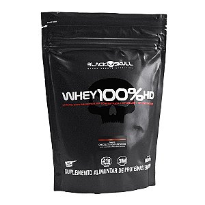Whey 100% HD Chocolate Com Amendoim Refil Black Skull 900g