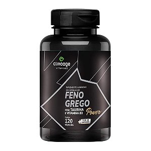Feno Grego Power com Taurina e Vitamina B3 Clinoage 120 Cápsulas