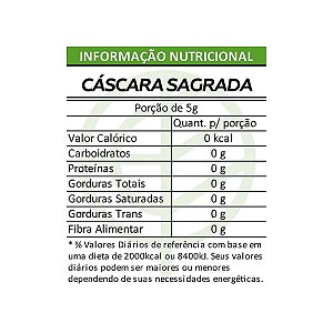 Cáscara Sagrada Pacote 1Kg