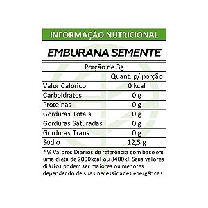 Chá de Emburana em Semente Pacote 1Kg