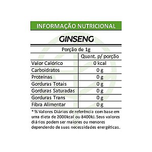 Ginseng Raiz Rasurada Pacote 1Kg