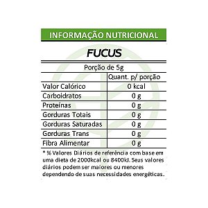Fucus Vesiculosus Pacote 500g