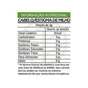 Chá de Cabelo de Milho (Estigma) Pacote 1Kg