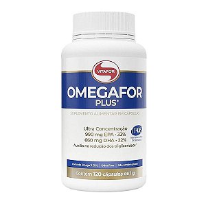 Omegafor Plus 990mg Epa + 660mg Dha Vitafor 120 Cápsulas