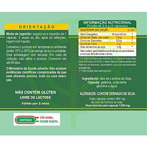 Lecithin - Lecitina De Soja 900mg Unilife 60 Cápsulas