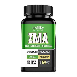 ZMA - Zinco. Magnésio e Vitamina B6 Unilife 120 Cápsulas