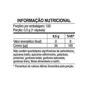 Picolinato Cromo Unilife 120 Cápsulas Pacote 1Kg