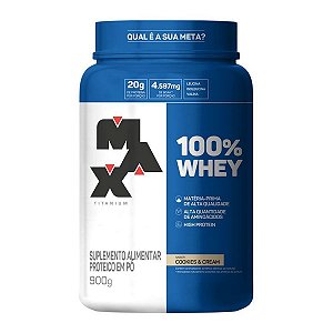 Whey 100% Cookies Max Titanium 900g Unidade
