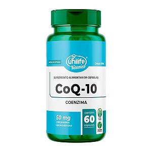 Coenzima Coq-10 Ubiquinona 50Mg Unilife 60 Cápsulas Pacote 1Kg
