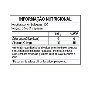 Acerola com Vitamina C 500mg Unilife 120 Cápsulas Pacote 1Kg
