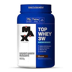 Top Whey 3w Sabor Chocolate Max Titanium 900g Unidade