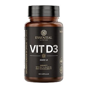 Vit D3 2000UI Essential Nutrition 120 Cápsulas