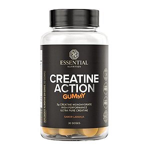 Creatine Action Gummy Laranja Essential Nutrition 60 Gomas