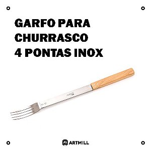 Garfo Churrasco 4P INOX