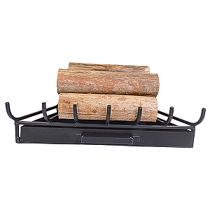 Grelha p/ Lareira Trapézio 37x52 PQ com Gaveta