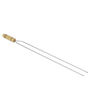 Espeto Duplo INOX com cabo em Madeira