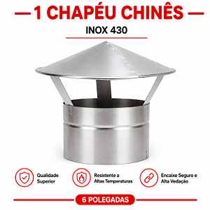 Chapéu para Duto de Exaustão INOX 430 6" – ArtMill