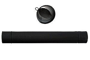Tubo Galvanizado com Damper 6" Eletrostatica Preto