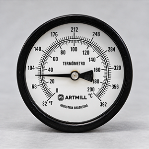 Termômetro Analógico 4" 0-200 °C Haste 100 – ArtMill (MAIOR)