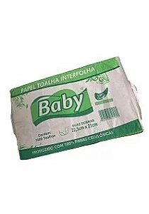 Papel Interfolhado 2 Dobras 100% 22,5X21 Com 1.000 Folha Simples Baby