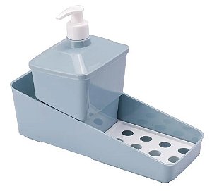 CONJUNTO PORTA DETERGENTE AZUL 600ML