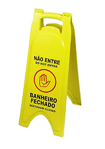 Placa Banheiro Interditado