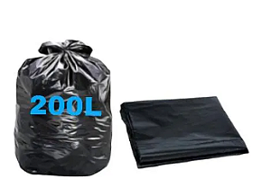 Saco Para Lixo 200L Preto Kubera