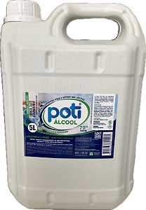 ÁLCOOL LIQUIDO 70% 5L POTI