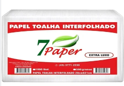Papel Interfolhado 2 Dobras 500 20X21 Extra Luxo 7 Paper