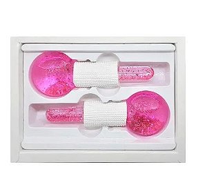 Par de esferas ice ball rosa com glitter Tamanho:M