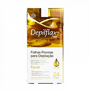 Folha depilatória facial natural - Depilflax (24 un)