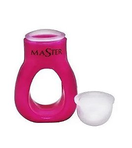 Anel porta batoque rosa com 2 batoques - Master