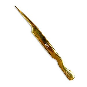 Pinça gold precisão para cílios M3 Reta - Macy