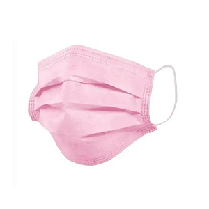 Máscara descartável com elástico rosa - Ntflex