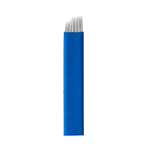 Lâmina chanfrada flex 17 pontas 0,18mm (azul)