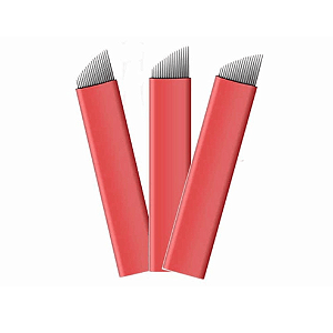 Lâmina chanfrada flex 9 pontas 0,18mm (vermelha)