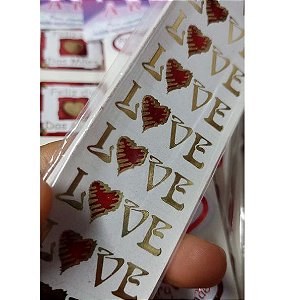 Etiqueta Adesiva " Love" c/ 100 unids