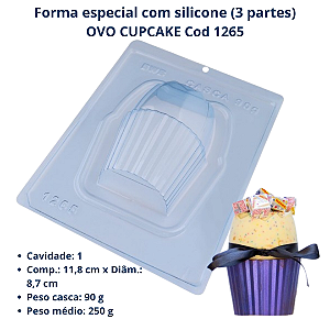 BWB Forma para chocolate Ovo Cupcake cod 1265 (3 Partes "01 silicone")