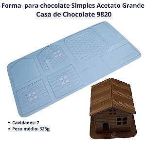 BWB Forma para Chocolate Casa de Chocolate cod 9820 (simples Grande)