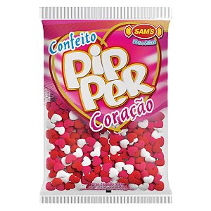 Pipper Confeitos Drageados coração Vermelho/Rosa/Branco 500g Simas