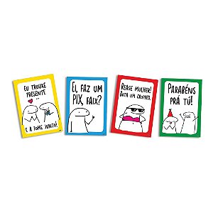 QUADROS DECORATIVOS BENTO CAKE 21 x 31cm FLORK MEME C/ 04 UNIDS - FESTCOLOR