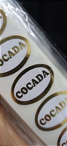 Etiqueta Adesiva Cocada Oval c/ 100 unids