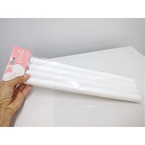 Tubo Suporte para Bolo 30cm x 1,8cm Branco c/4 unidades - LSC toys