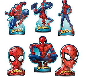 Decoração de mesa Homem Aranha - Spider Man Animação c/ 06 unids - Regina