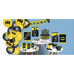 Kit Batman Decorativo Só um Bolinho c/ 7 produtos(89 peças no total) Festcolor