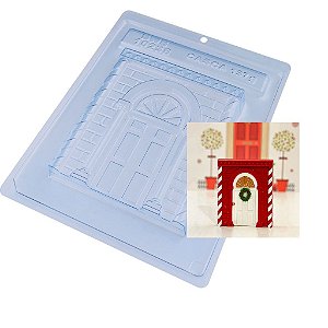 BWB 10236 - Forma para Chocolate Tablete Porta de Natal (3 Partes " 01 silicone')