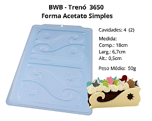 Forma para Chocolate Trenó 3650 Natal (Acetato Semiprofissional) - BWB