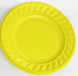 Prato Amarelo Sobremesa 15cm c/ 10 unids - Louri Festas (SDF)