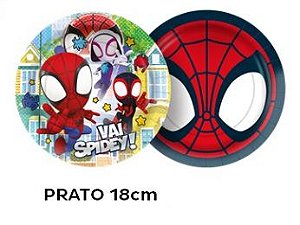 Prato 18cm Spidey e seus amigos Espetaculares c/ 12 unids - Regina